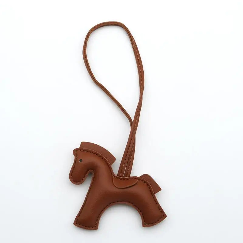 PU Leather Pony Bag Charm | Cute Keychain Pendant & Bag Accessory