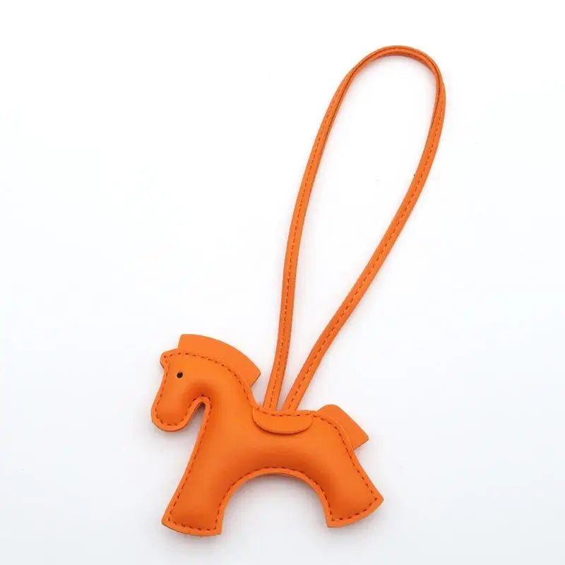PU Leather Pony Bag Charm | Cute Keychain Pendant & Bag Accessory