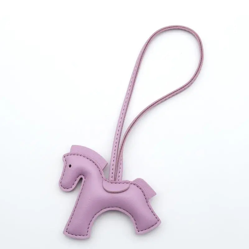 PU Leather Pony Bag Charm | Cute Keychain Pendant & Bag Accessory