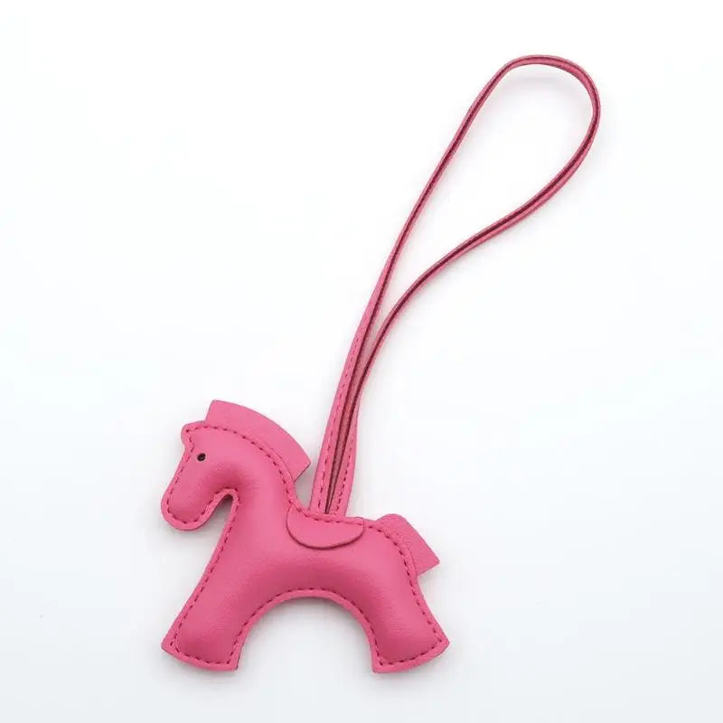 PU Leather Pony Bag Charm | Cute Keychain Pendant & Bag Accessory