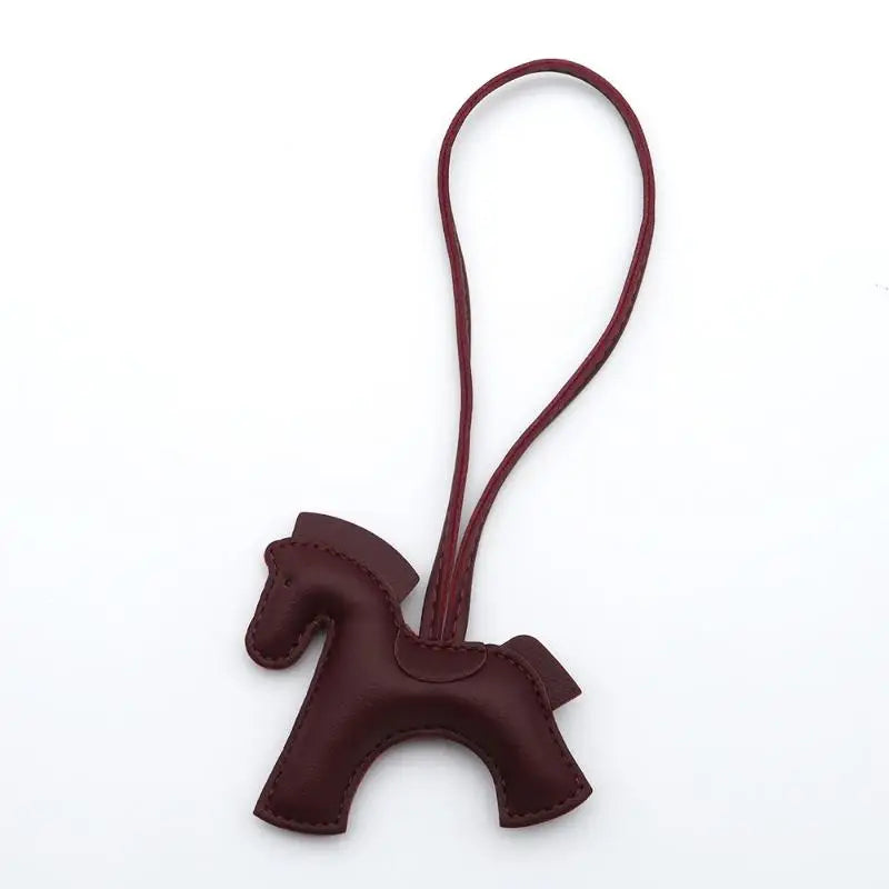 PU Leather Pony Bag Charm | Cute Keychain Pendant & Bag Accessory