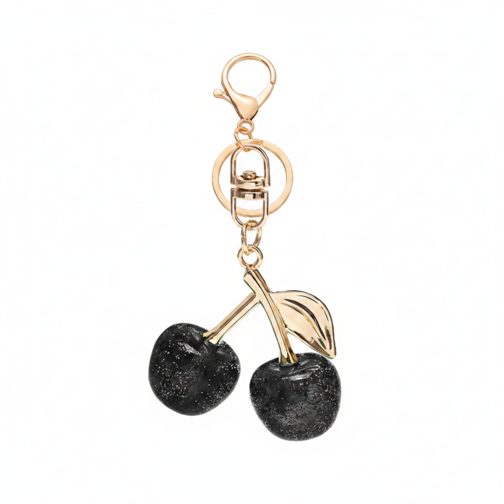 Cherry Keychain Noir