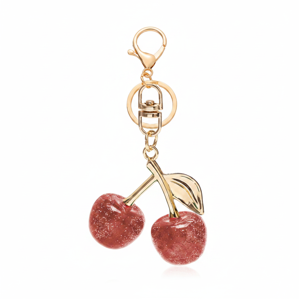 Cherry Keychain Rose poudré