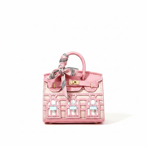 Sac rose fond blanc